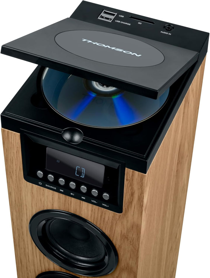 THOMSON BOISDS122CD Multimedia-Tower mit CD-Player, natur