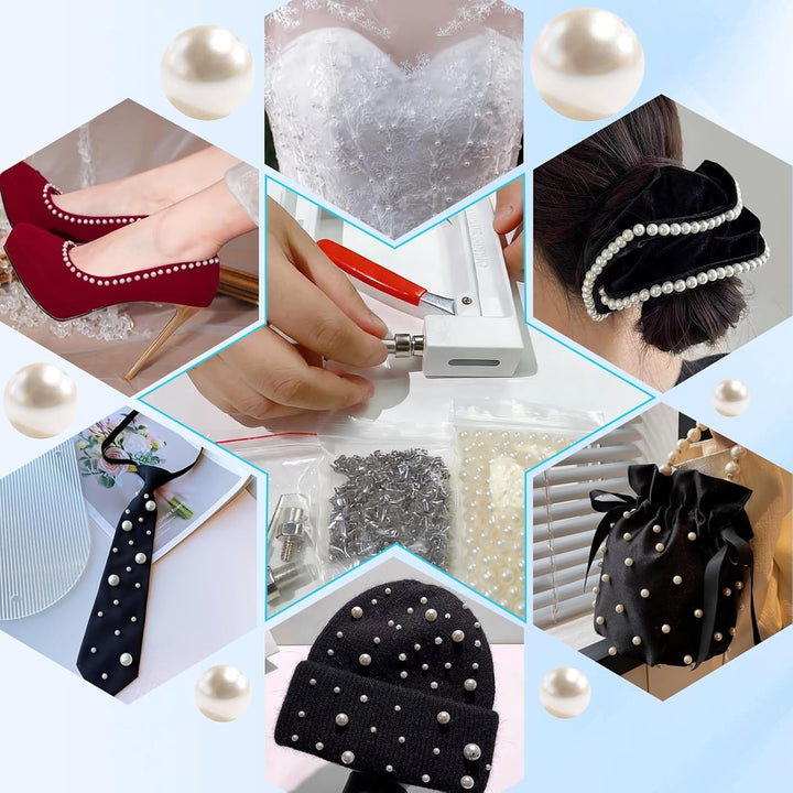 Perlen Setzmaschine Handgefertigte DIY Perle Kappe Niet Handwerk Werkzeug mit 6 Grössen Imitation Pe