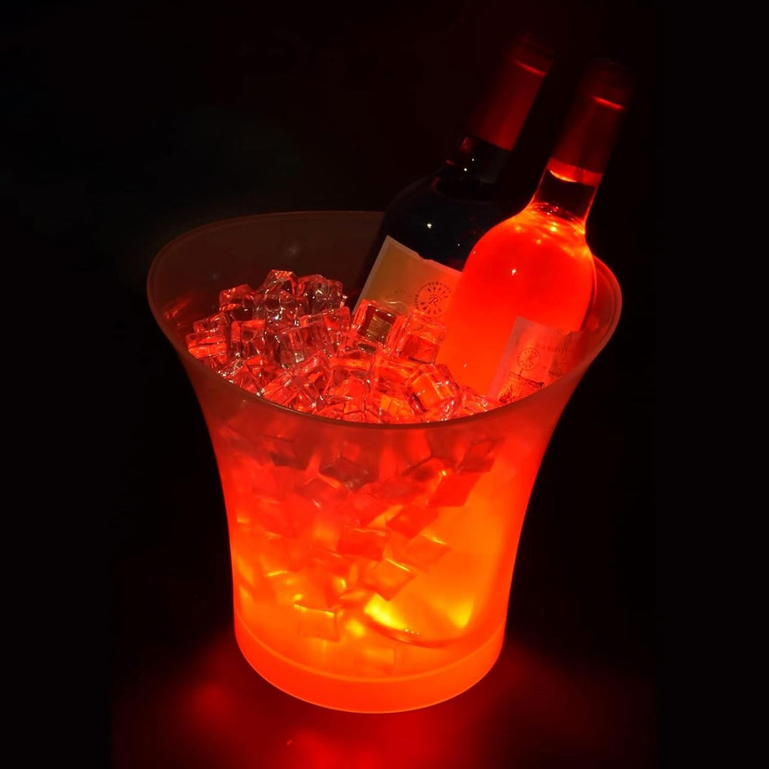Tiandirenhe Neu Led Eiskübel,sektkühler Led,5L Led Eiseimer,Farbe Kann Eingestellt Werden, Bunter Fa