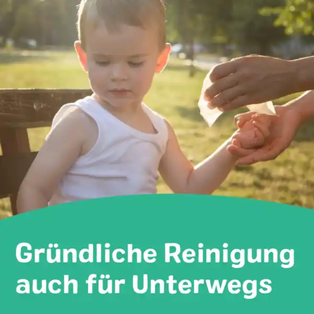 Babydream Extra sensitive Reinigungstücher Gesicht & Hände Feuchttücher Tücher 25 Stück x 5 Packs