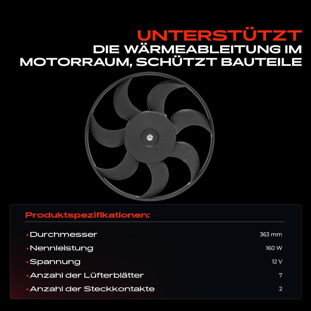 Kühlerlüfter Motorkühler Mit Motor für Astra F 56_ 57_ Calibra A 85_ Vectra A 86_ 87_ 1988-1998 1341