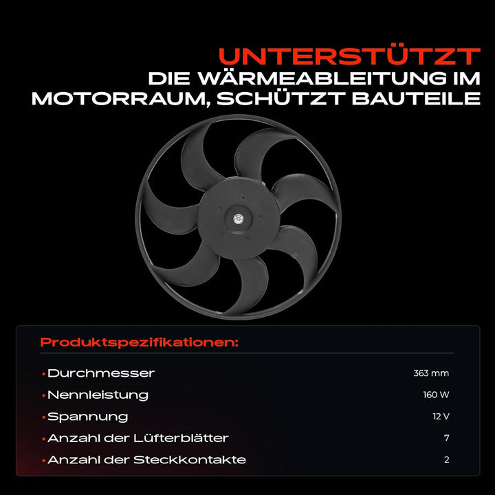Kühlerlüfter Motorkühler Mit Motor für Astra F 56_ 57_ Calibra A 85_ Vectra A 86_ 87_ 1988-1998 1341