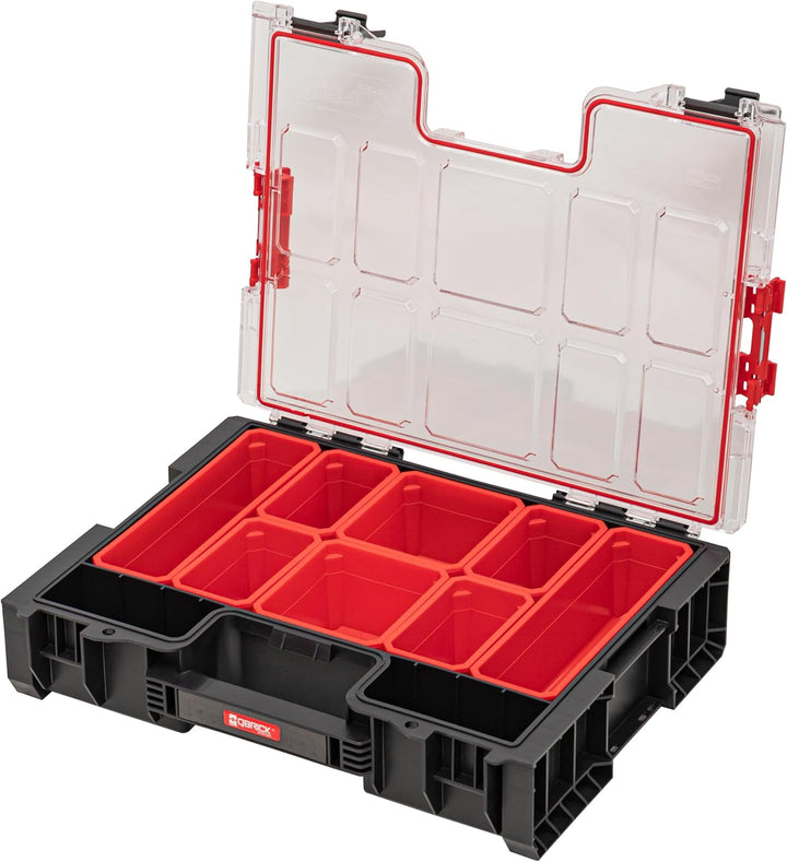 Qbrick System Werkzeugkoffer Werkzeugkasten Leer Werkzeugkiste PRO Organizer 300 Schwarz Rot 450 x 3