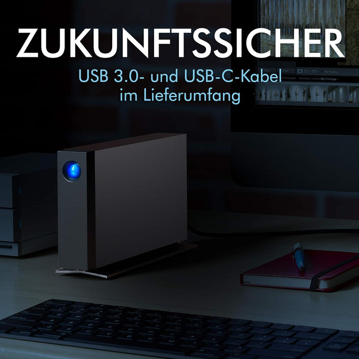 LaCie d2 Professional 8TB externe Festplatte, 3.5 Zoll, PC &amp; Mac, schwarz, inkl. 5 Jahre Rescue Serv