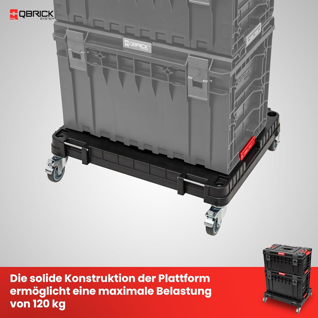 Qbrick System Transportroller One Transport Platform Workshop Black Rollbrett für Werkstatt Garage W