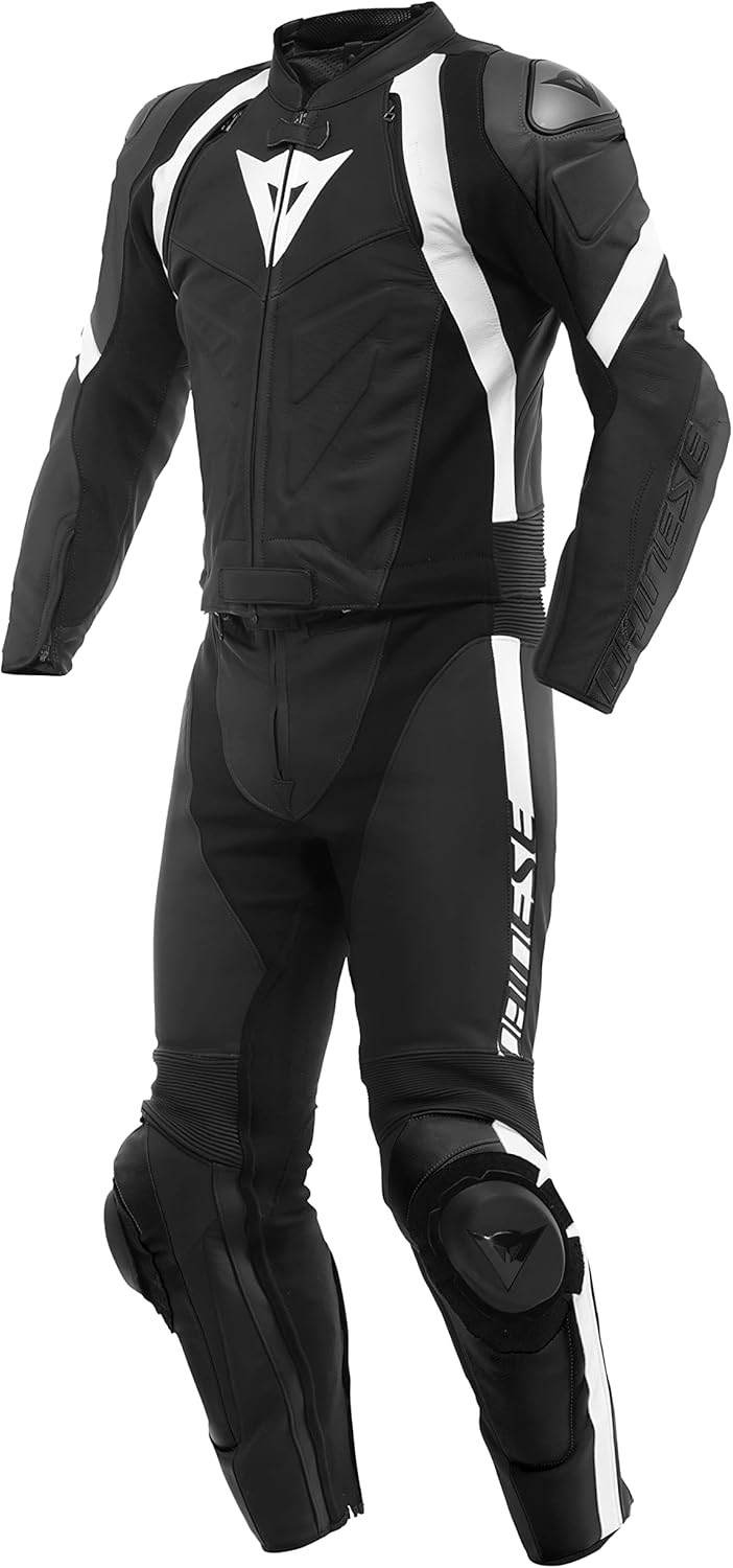 Dainese zweiteiler Lederkombi Avro 4 2PC Motorradanzug Motorradkombi Leathersuit, BLACK-MATT/BLACK-M