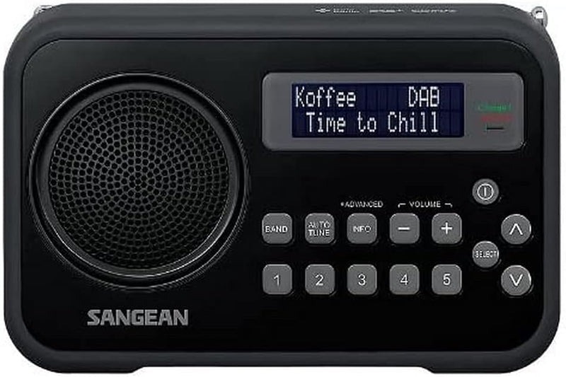 Sangean DPR-67 DAB+ UKW Tragbares Radio, Tischenradio, Digitalradio - Schwarz, schwarz