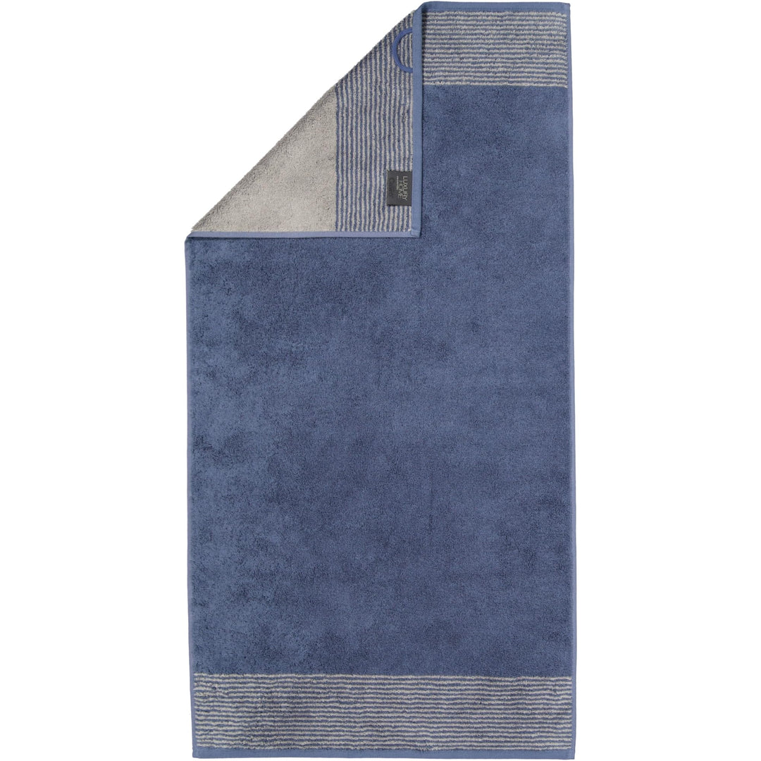 CAWÖ Home Handtücher Luxury Home Two-Tone 590 Nachtblau - 10 Duschtuch 80x150 cm, Duschtuch 80x150 c