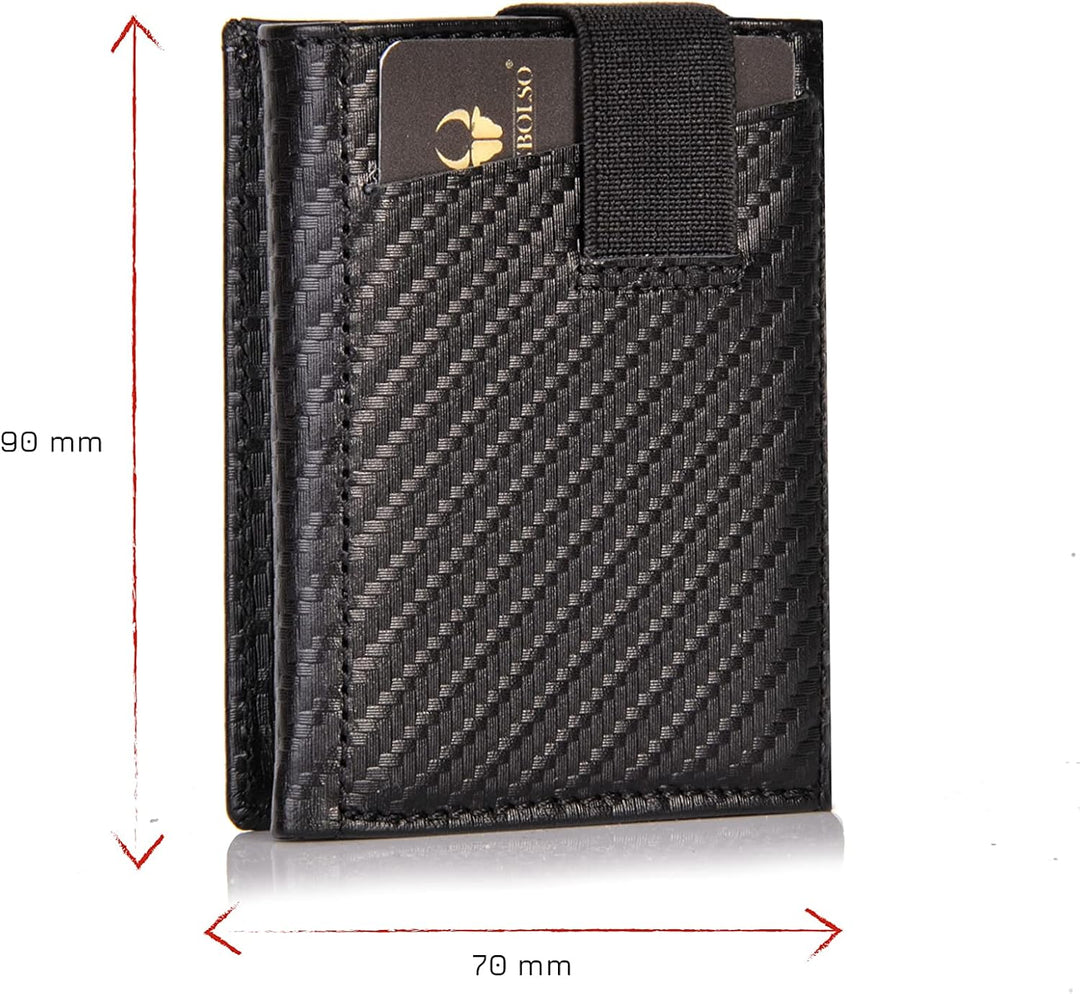 DONBOLSO Wallet 2 I Slim Wallet mit Münzfach I 8 Kartenfächern I bis 12 Karten I RFID Schutz I echte