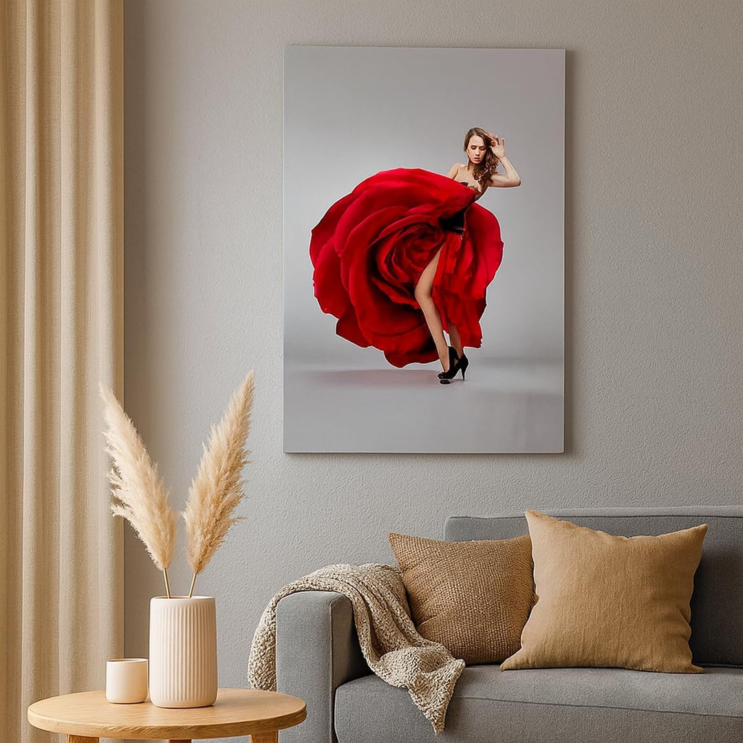 Bilder auf Leinwand 55x100cm Leinwandbild mit Rahmen Karneval Kleidung Kultur Tänzerin Gross Wanddek