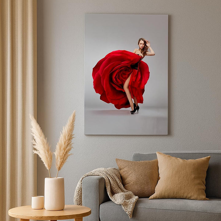 Bilder auf Leinwand 55x100cm Leinwandbild mit Rahmen Karneval Kleidung Kultur Tänzerin Gross Wanddek