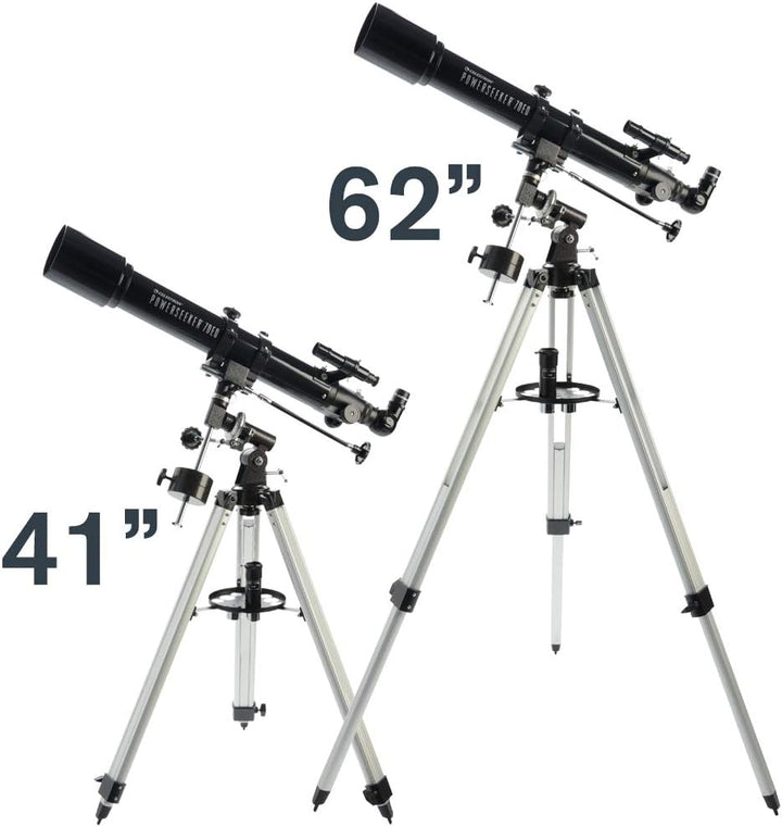 Celestron 21037 PowerSeeker 70EQ Refraktor – Schwarz, 70EQ Refraktor