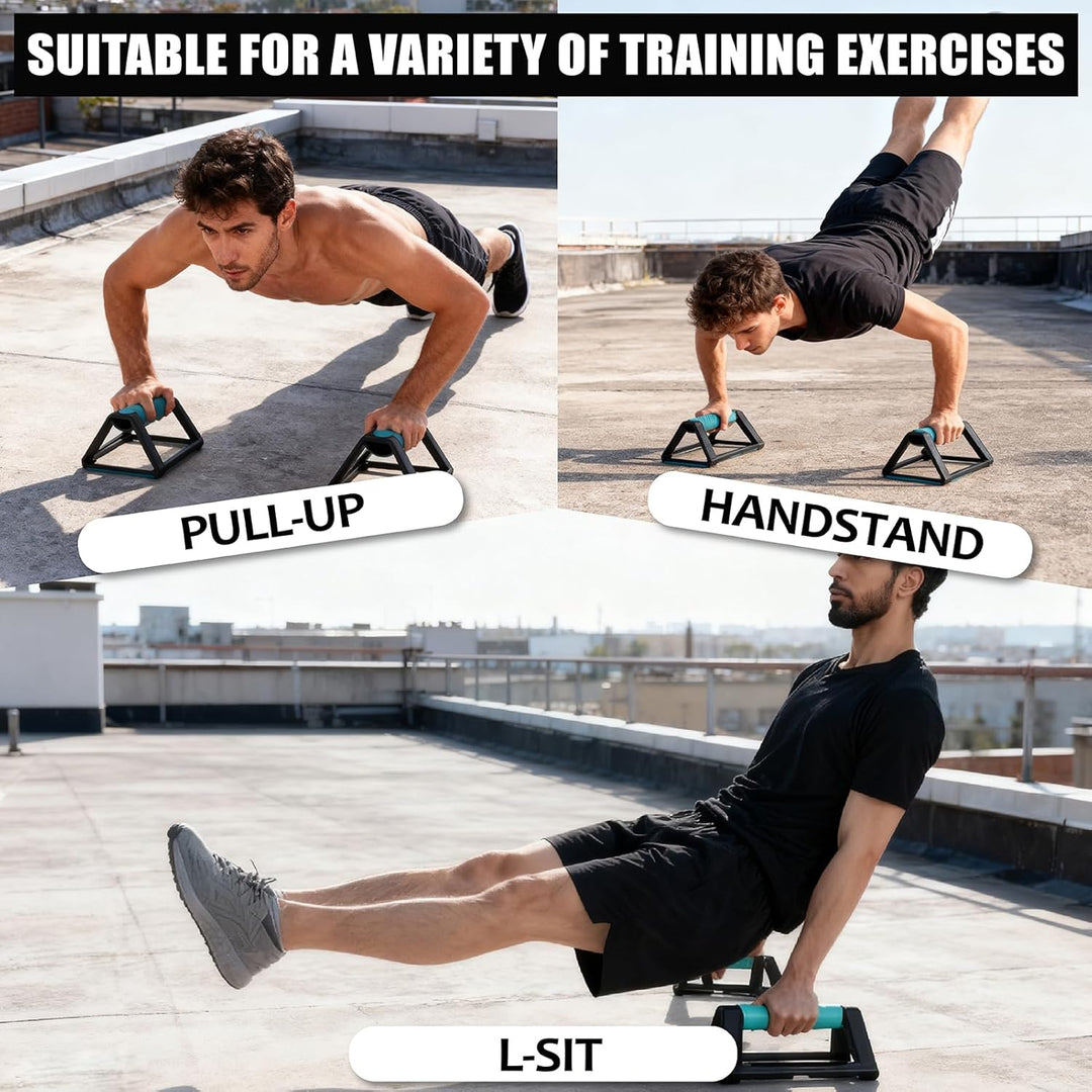 2 Liegestützgriffe in H-Form mit rutschfester Unterseite für Outdoor-Training zu Hause, leicht und t