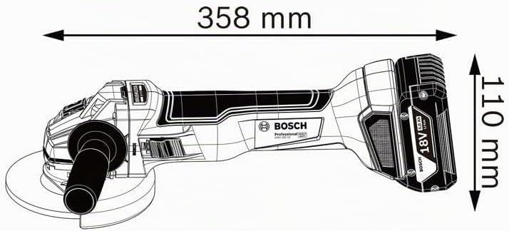 Bosch Professional 18V System Winkelschleifer GWS 18V-10 (Scheibendurchmesser 125 mm, inkl. 2x4.0Ah