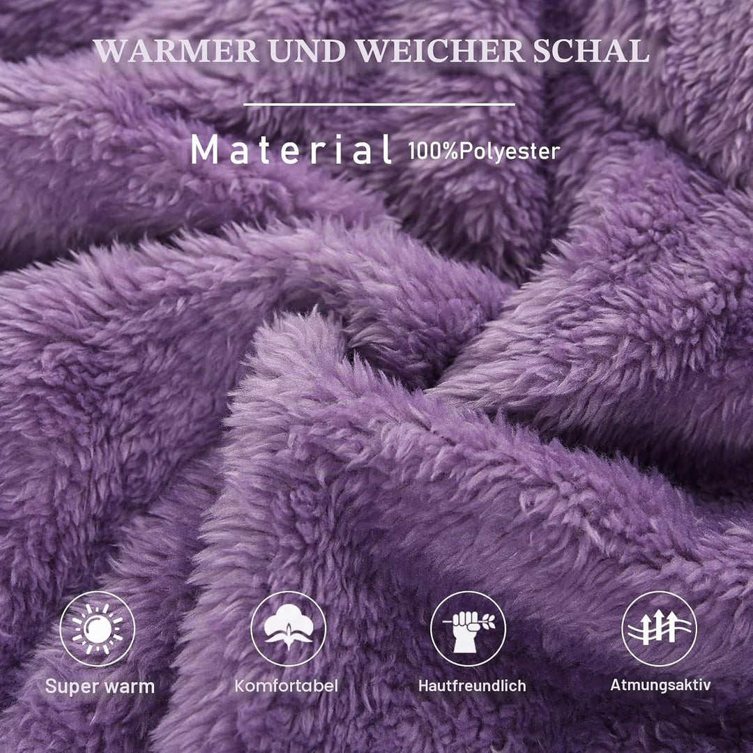 RITOSTA Schlafanzug Damen Winter Thermo Pyjama Lang Fleece Hausanzug Kuschelig Warm Pyjama Set Flaus