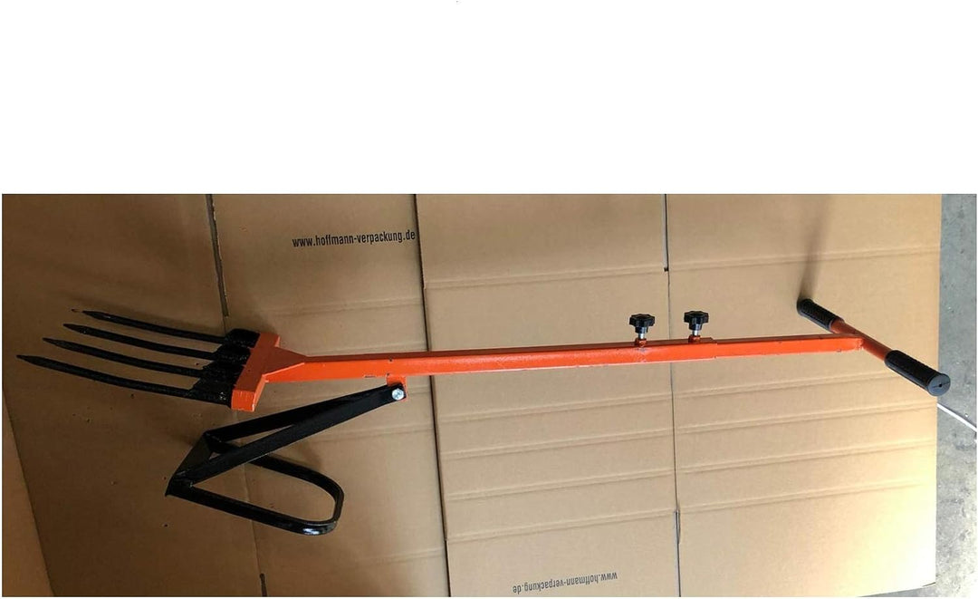 Doppelgrabegabel 4-Zähne Grabegabel Bodenlüfter Doppel Spatengabel Hacke Kultivator Bodenlockerer Ga