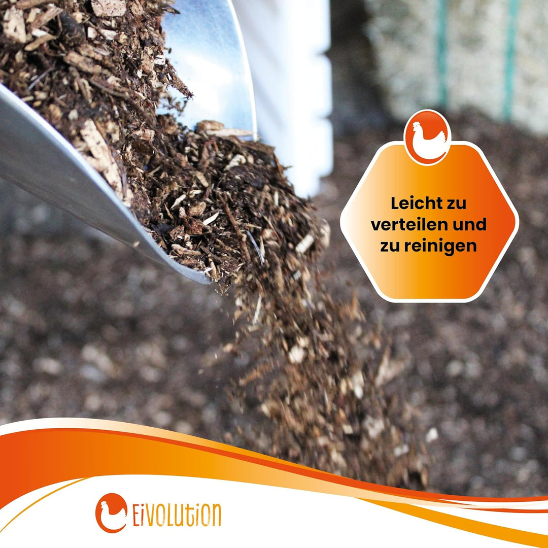 eivolution Waldboden-Einstreu 60 Liter | für den Stall und Voliere | staubfrei | geruchsbindent | bi