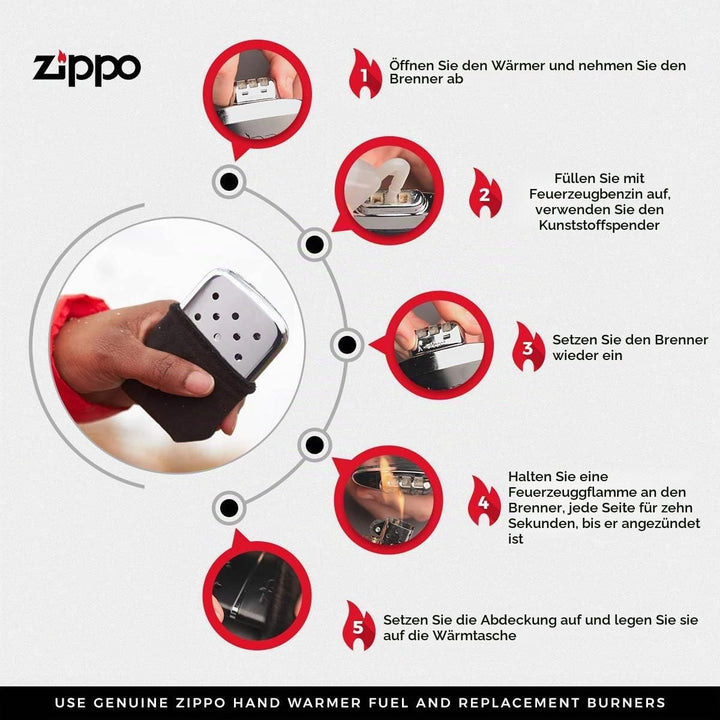 Zippo Wiederverwendbarer Handwärmer Schwarz 12