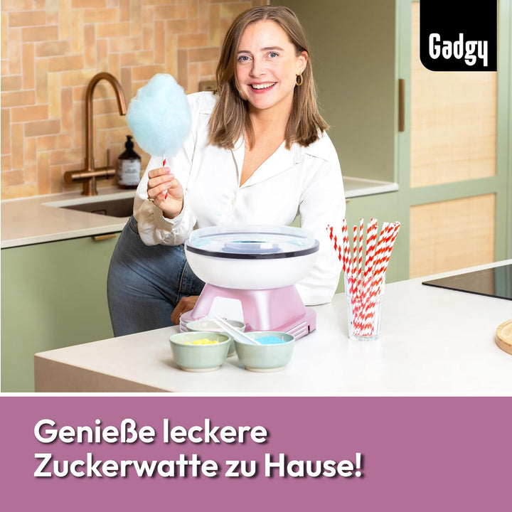 Gadgy Zuckerwattemaschine für zuhause - Zuckerwatte Maschine für Zucker oder Bonbons - Cotton Candy