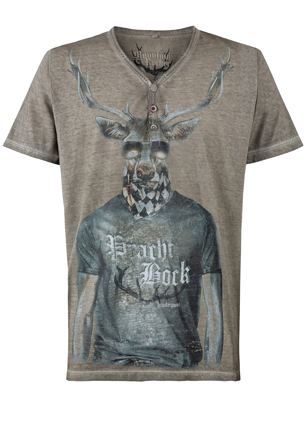 Stockerpoint Herren Prachtbock T-Shirt 3XL Stein, 3XL Stein