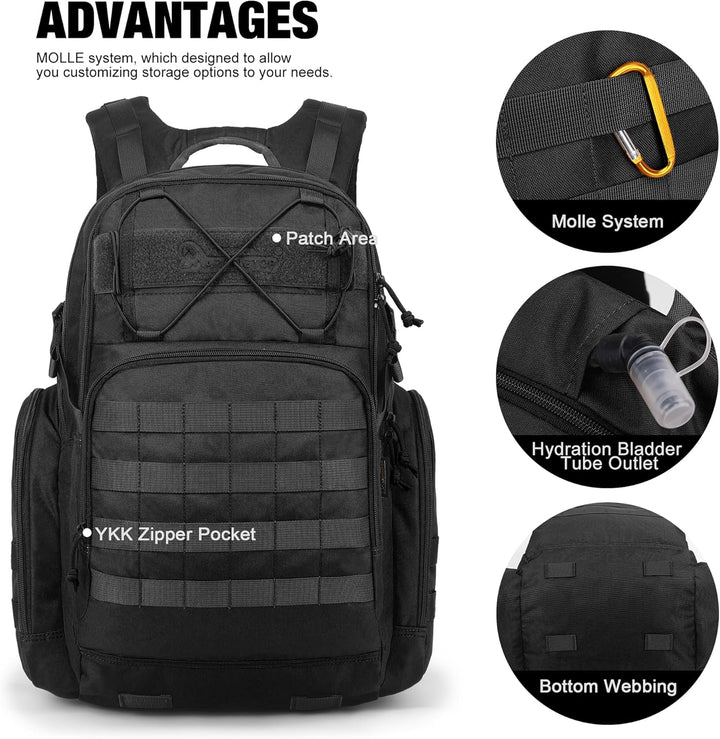 Mardingtop 28L/40L Militär Rucksack Wanderrucksäcke Trekkingrucksack Tactical Molle Rucksack für Cam