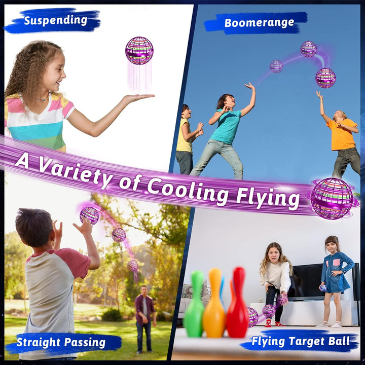 semai Fliegender Ball,orbi Boomerang Ball, Kinder Spielzeug ab 6 Jahren mit LED Licht, Hand Controll