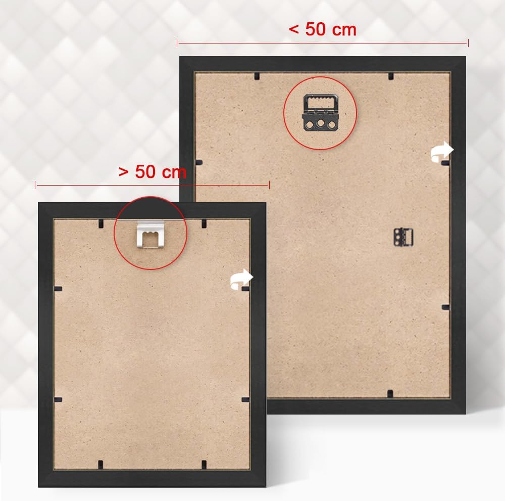 Bildershop-24 Bilderrahmen Monza in BUCHE in 40 X 80 Fotorahmen, Wechselrahmen, Posterrahmen, Puzzle