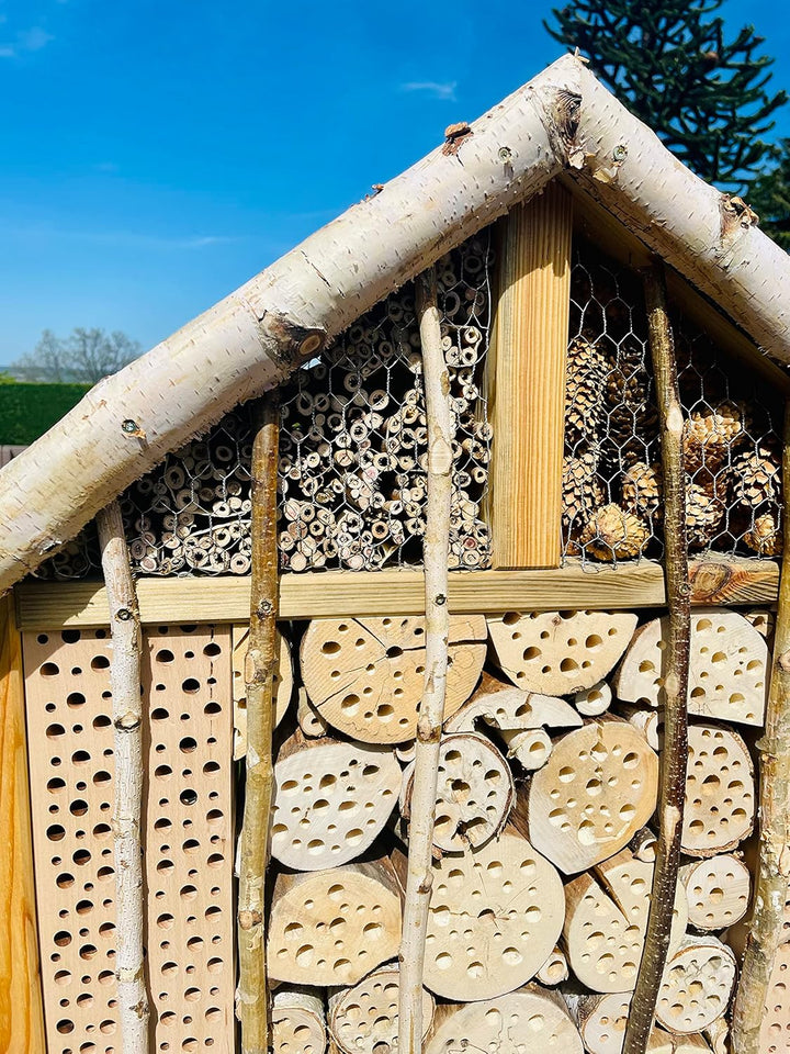 DARLUX handgefertigtes exclusives Insektenhotel XXL Wildbienen-Nisthilfe I nach NABU Empfehlung I 26