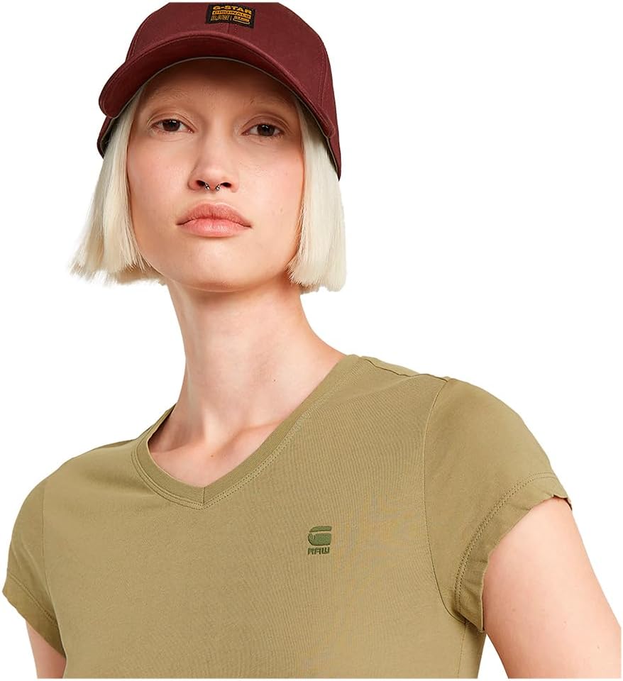 G-Star Damen Eyben Slim V-Neck Top 2.0 XXS Grün (Ensis Green D24533-4107-6057), XXS Gr&#xFC;n (Ensis
