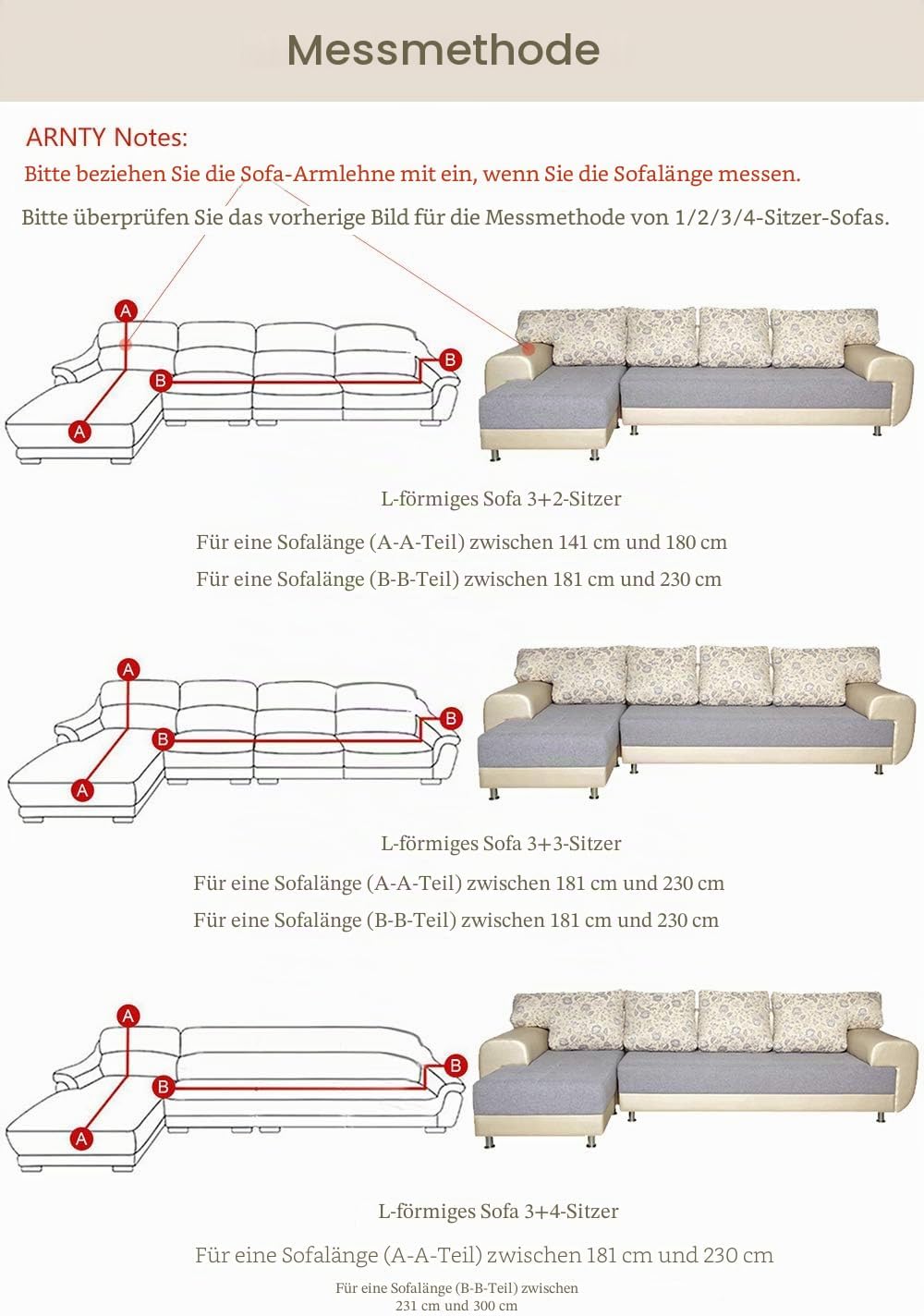ARNTY Sofabezüge, Moderne Elastischer Sofabezug Stretch 1/2/3/4 Sitzer Couchbezug Antirutsch Blumend