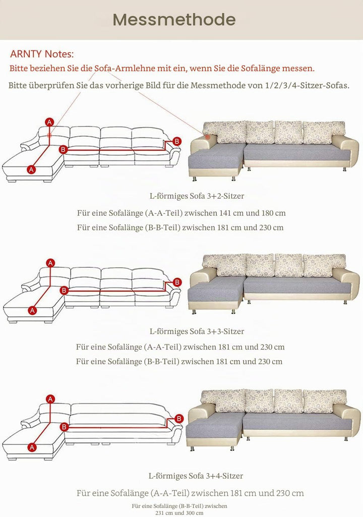 ARNTY Sofabezüge, Moderne Elastischer Sofabezug Stretch 1/2/3/4 Sitzer Couchbezug Antirutsch Blumend