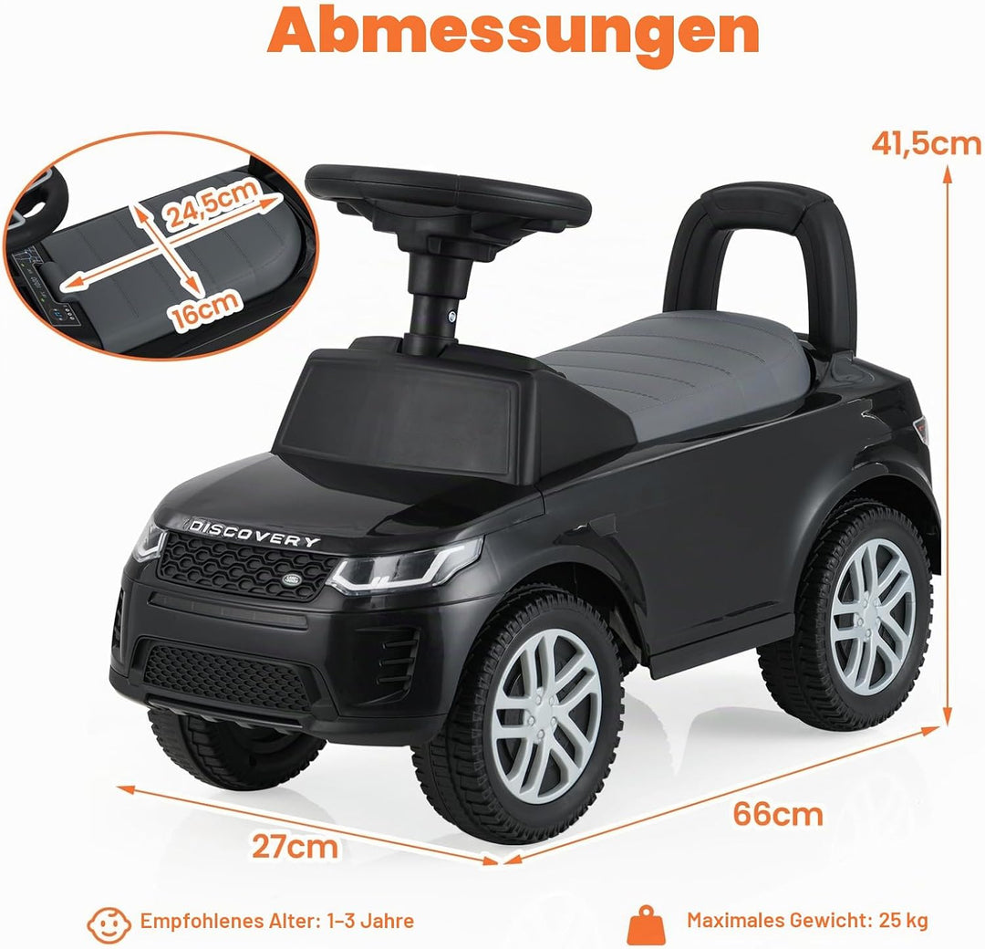SOARS Kinder Rutschauto, Rutschfahrzeug mit Lenkrad, Hupe, rutschfesten Rädern, verstecktem Stauraum