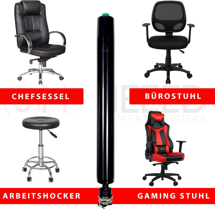 MYNEEED Gasdruckfeder Bürostuhl Ersatzteile Compact - Ersatz Gasfeder bis 200 kg für Drehstuhl Chefs