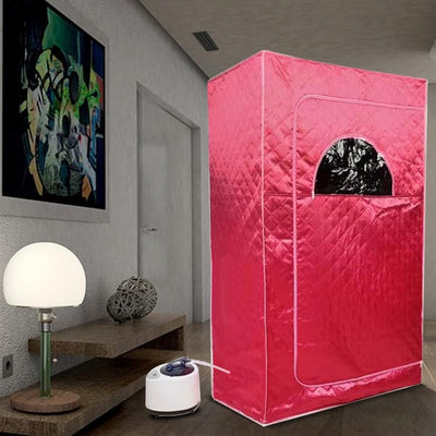 Tragbare Sauna Willowybe，Mini Dampfsauna für Zuhause，Einzel Portable Sauna Raum Kann Müdigkeit Linde