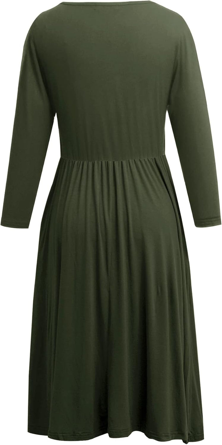 Smallshow Damen Schwangerschaftskleid Umstandsmode Kleide Umstandskleide Stillkleide Armeegrün L, Ar