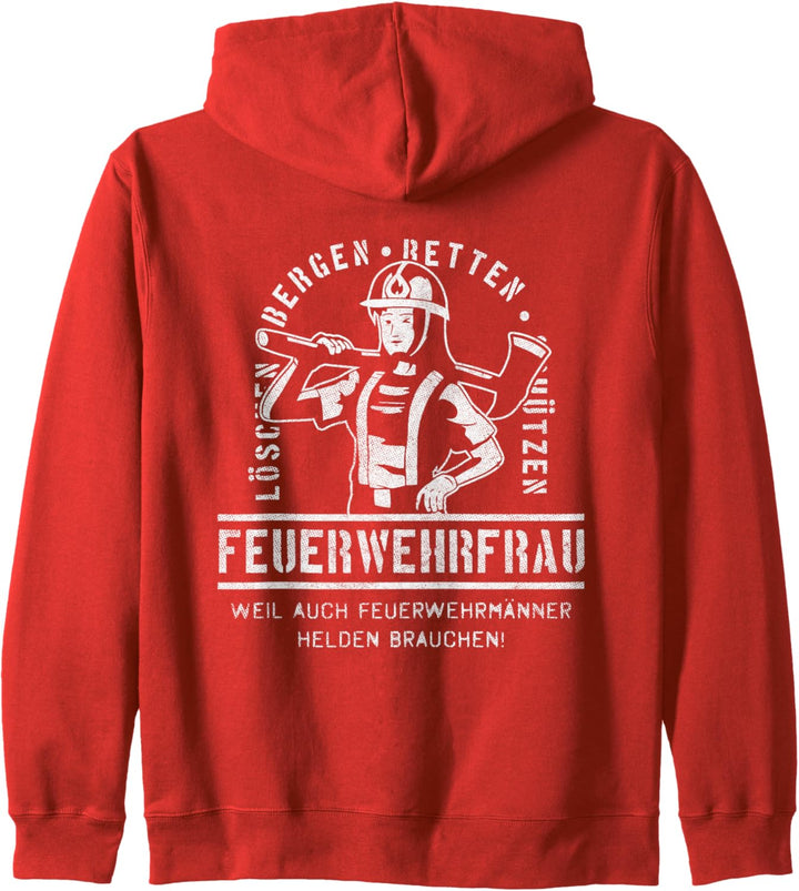 Feuerwehrfrau Weil Auch Feuerwehrmänner Helden Brauchen Kapuzenjacke