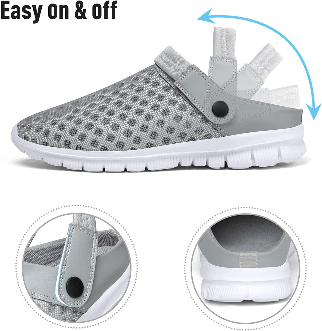 SAGUARO Sommer Clogs Herren Gartenschuhe Damen Hausschuhe Leicht Pantolette rutschfest Badelatschen