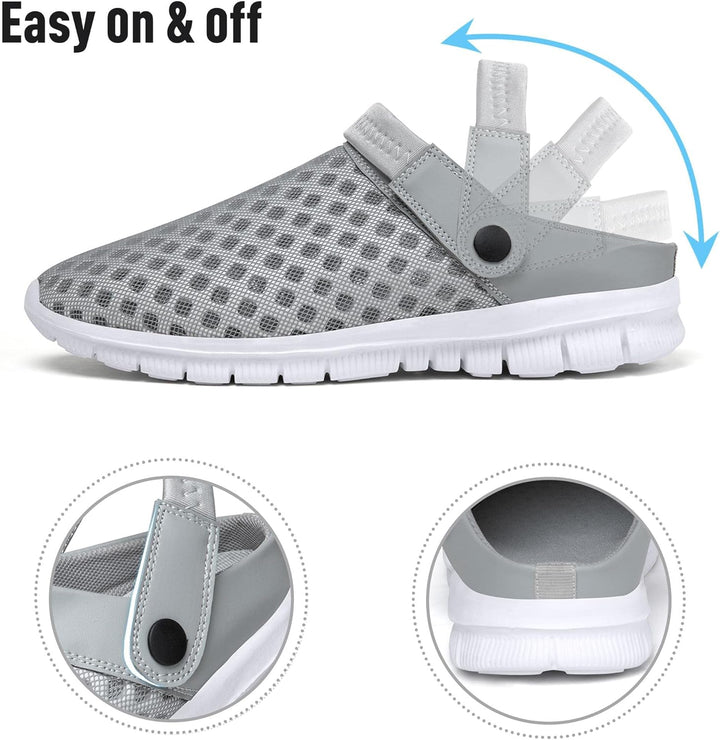 SAGUARO Sommer Clogs Herren Gartenschuhe Damen Hausschuhe Leicht Pantolette rutschfest Badelatschen
