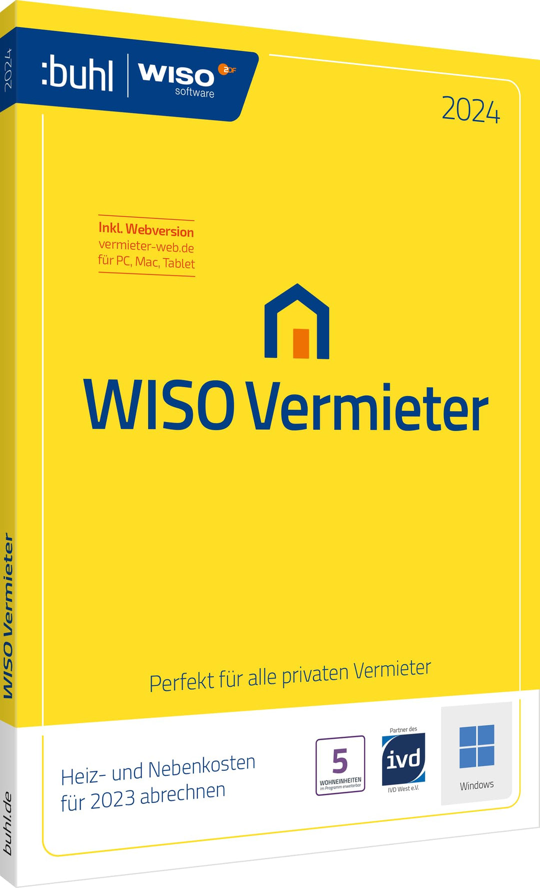 WISO Vermieter 2024 - Neben- und Heizkostenabrechnung für das Jahr 2023 korrekt abrechnen | Box inkl