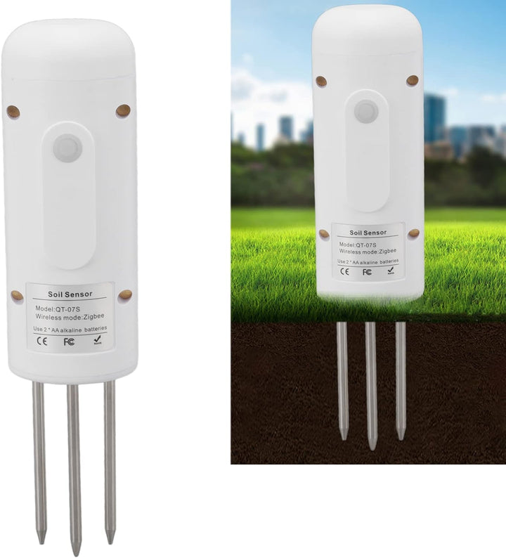 TOPINCN Drahtloses Bodensensor-Temperatur- und Feuchtigkeitsmessgerät für Zigbee Gardening Potted Pl