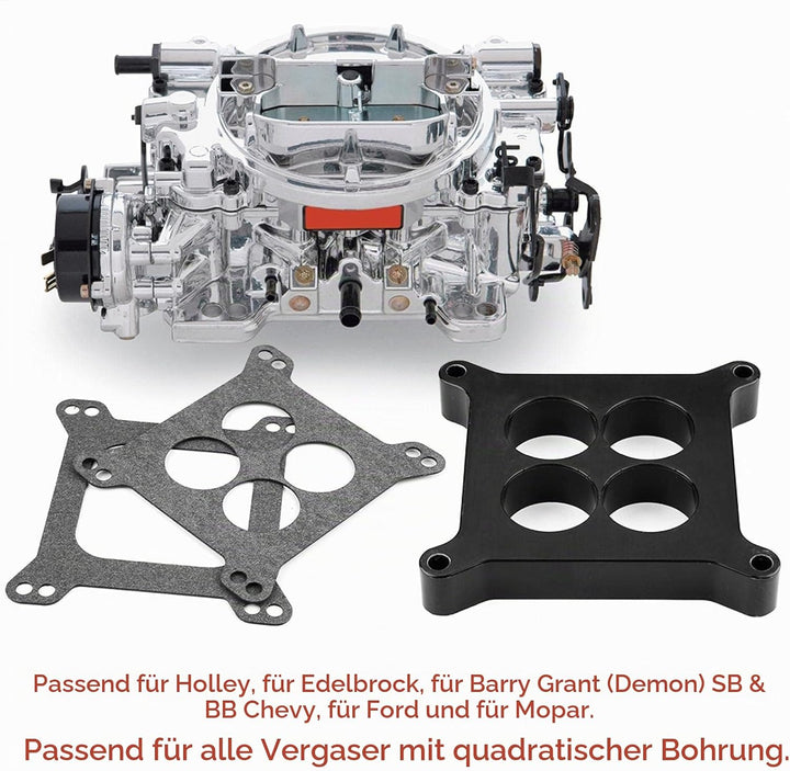 Vergaserdichtung, Vergaserpad, 1" Ported Phenolic Vergaser Spacer 4bbl SBC BBC BB Passend für Holley