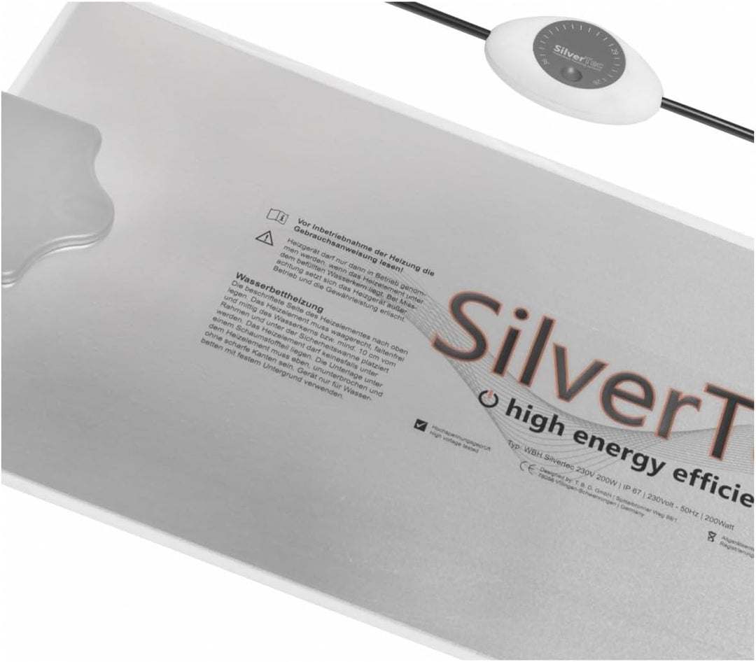 Carbon Heater Silver Tec 200W (komplette Heizung) Wasserbett Heizung für alle Wasserbetten Silver Te