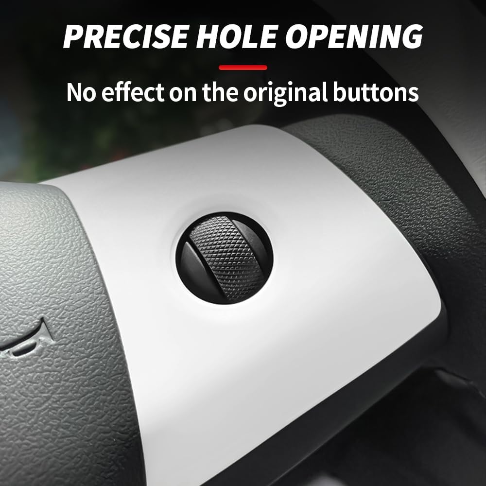 KKTR-CAR Lenkradabdeckung für Tesla Model3 ModelY 2018-2023 Innenraum modifiziertes Auto-Lenkrad-Zub