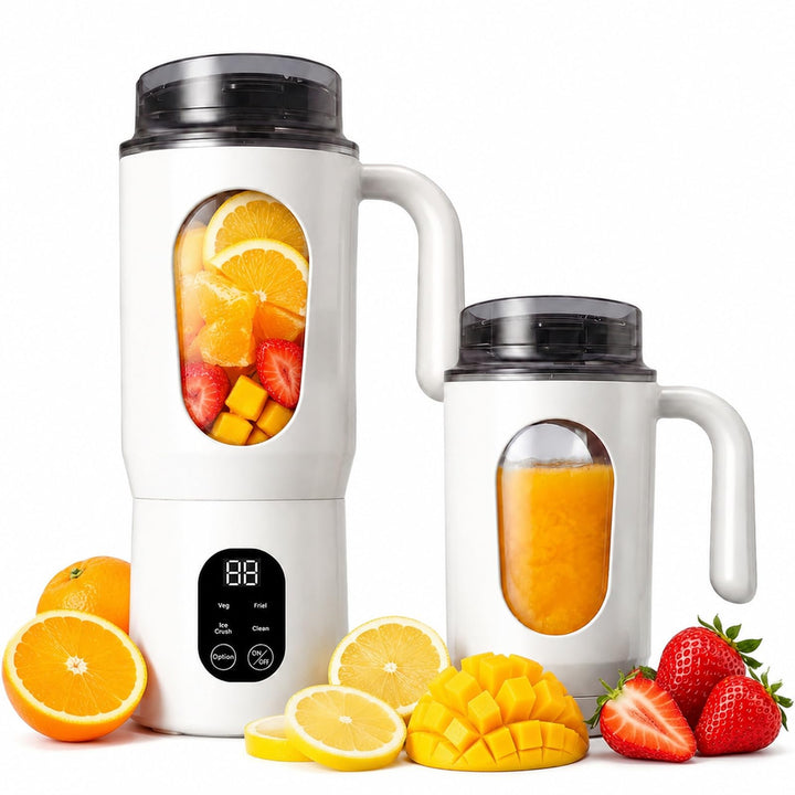 MeYuxg Tragbarer Mixer 550ml, Standmixer Klein mit Griff, Smoothie Maker, USB Wiederaufladbar Portab