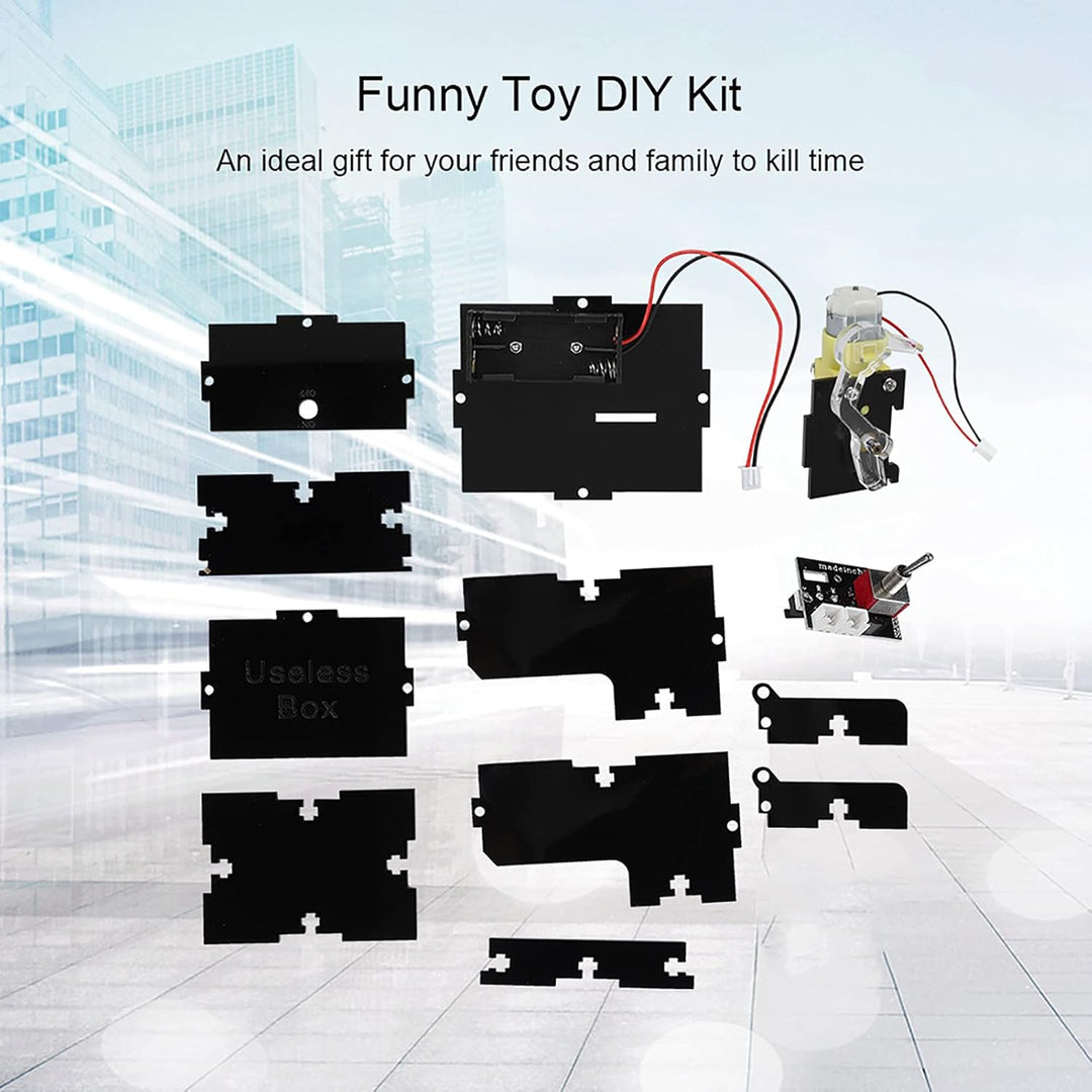 Einzigartiges DIY-Set „Useless Box“ mit Lustigem Spielzeug Zum Zeitvertreib – Leave Me Alone Black