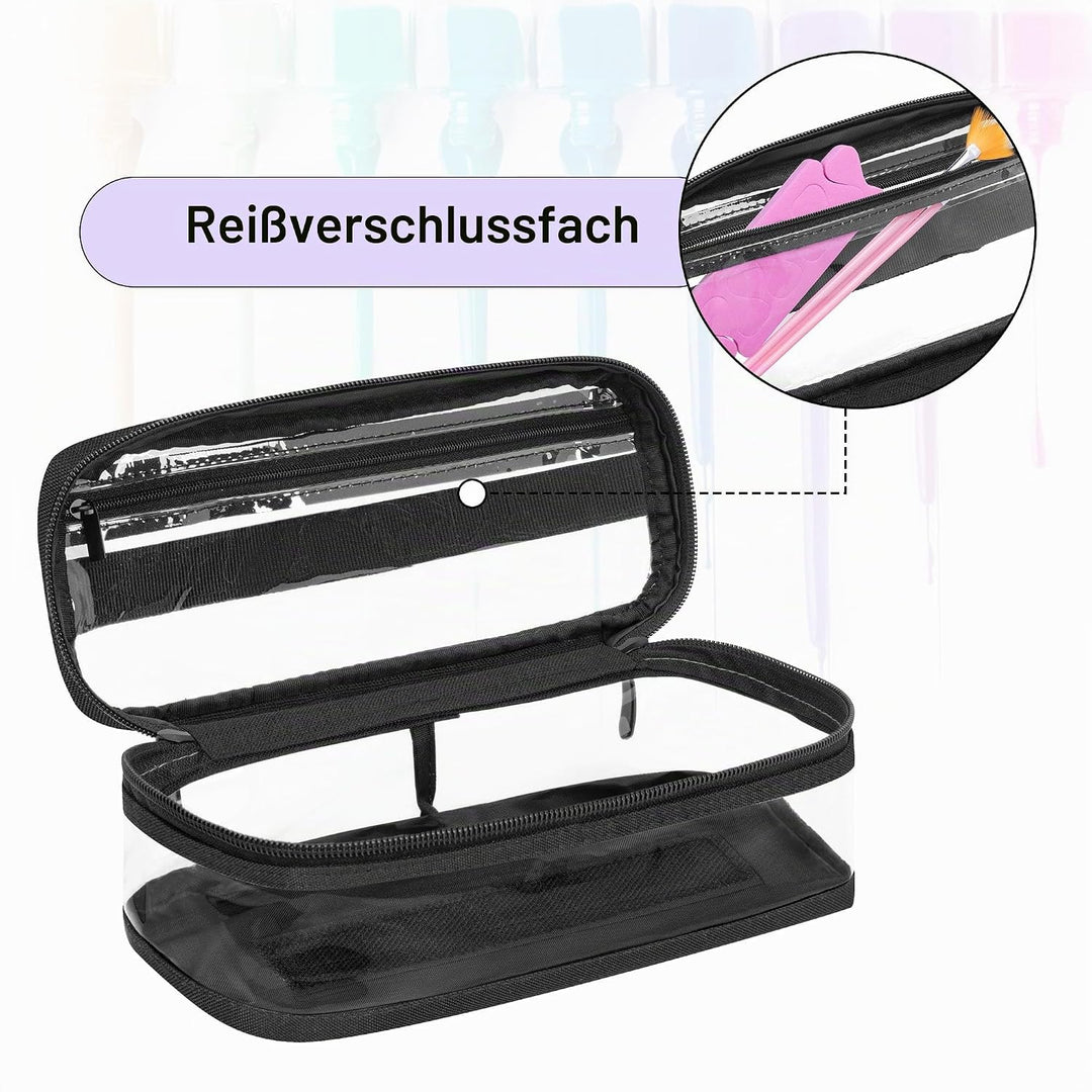 BAFASO Nagellack Aufbewahrungstasche, Nagellack Organizer Tasche für 12 Flaschen(bis zu 15ML), Nail