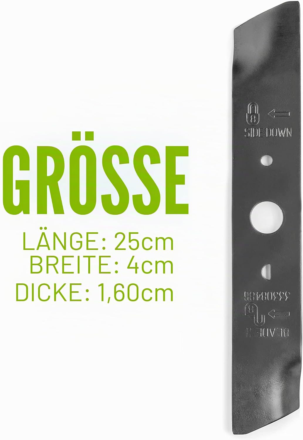 Greenworks Ersatz-Rasenmähermesser (50,8 cm Rasenmäher: 25302), 25,4 cm 10", 10"