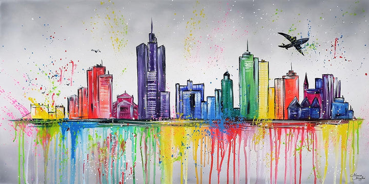 Monica Mirafiori I 100% HANDGEMALT I Gemälde Frankfurt I 140x70cm | Gemälde Handgemalt | Acrylgemäld