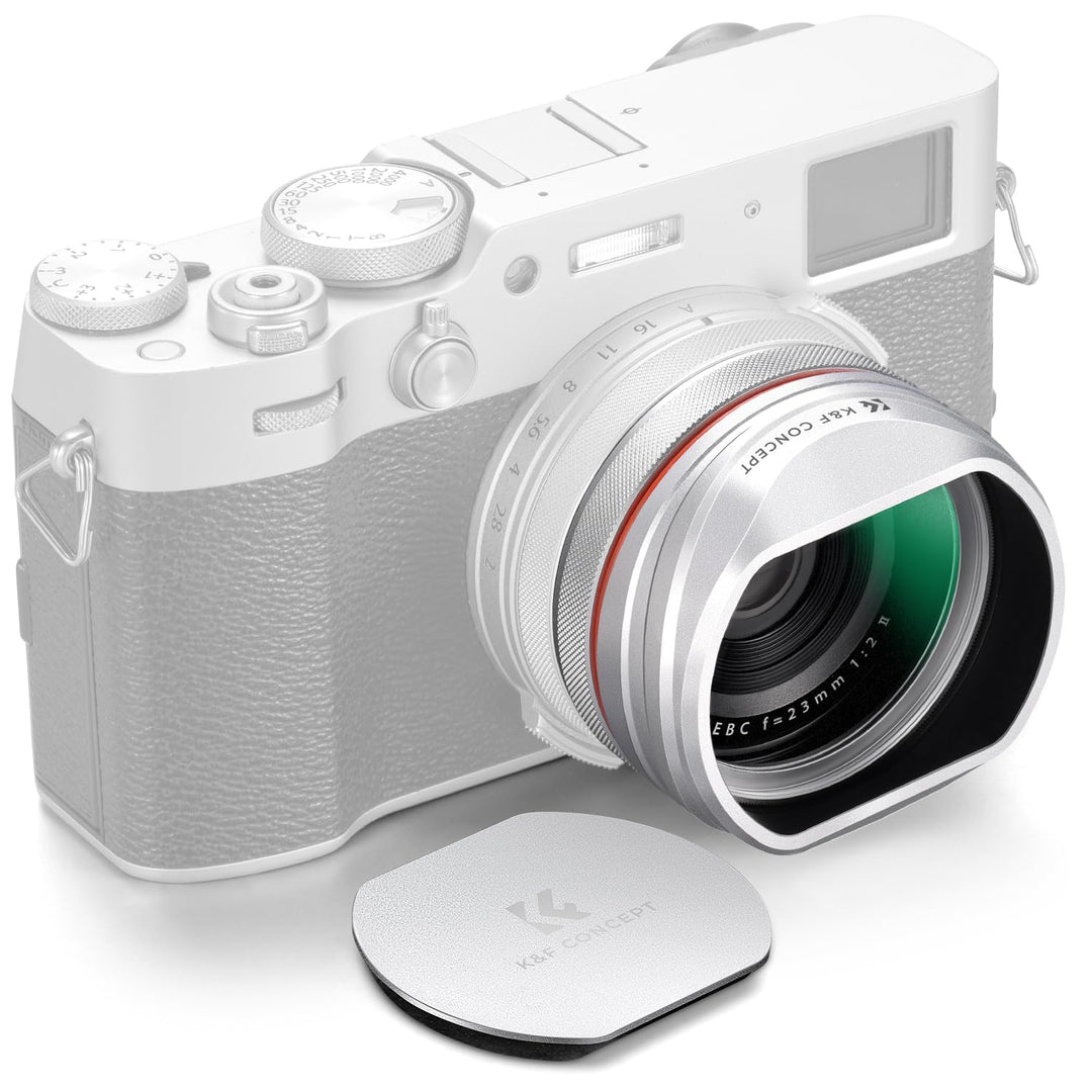 K&F CONCEPT Black Mist 1/4 Filter mit Gegenlichtblende,Objektivdeckel Kompatibel mit Fujifilm Kamera