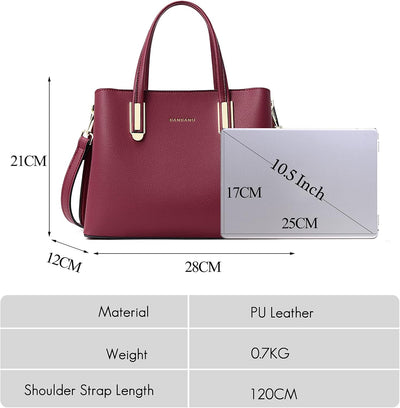 FANDARE Umhängetaschen Elegante Schultertasche Damen Handtasche Frauen PU Leder Wasserdicht Grosse K